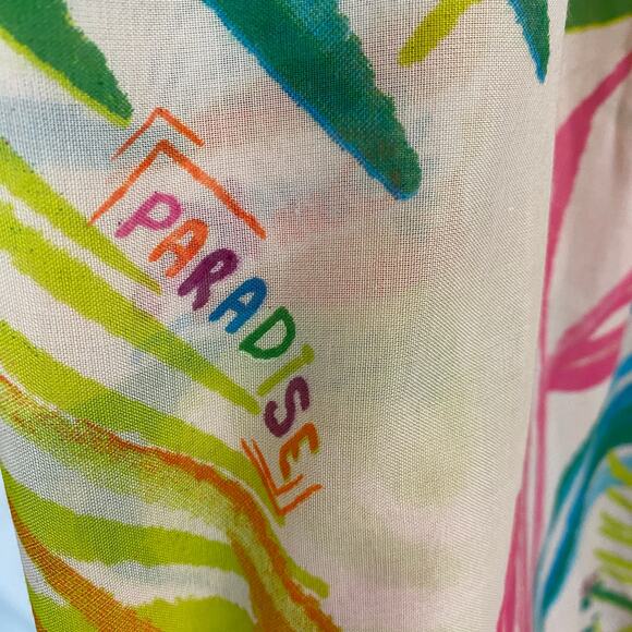 Her‎ Destiny Tropical Voluminous Maxi Skirt Women M Rainbow Vacay Paradise NWT - Picture 15 of 15